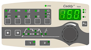 Аппарат для аргонодуговой сварки ESAB Caddy Tig 2200i DC панель управления TA34